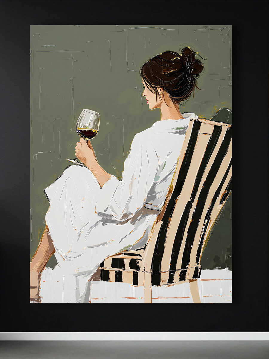 Картина интерьерная - "Абстрактные люди, силуэты" , 40х60 см.