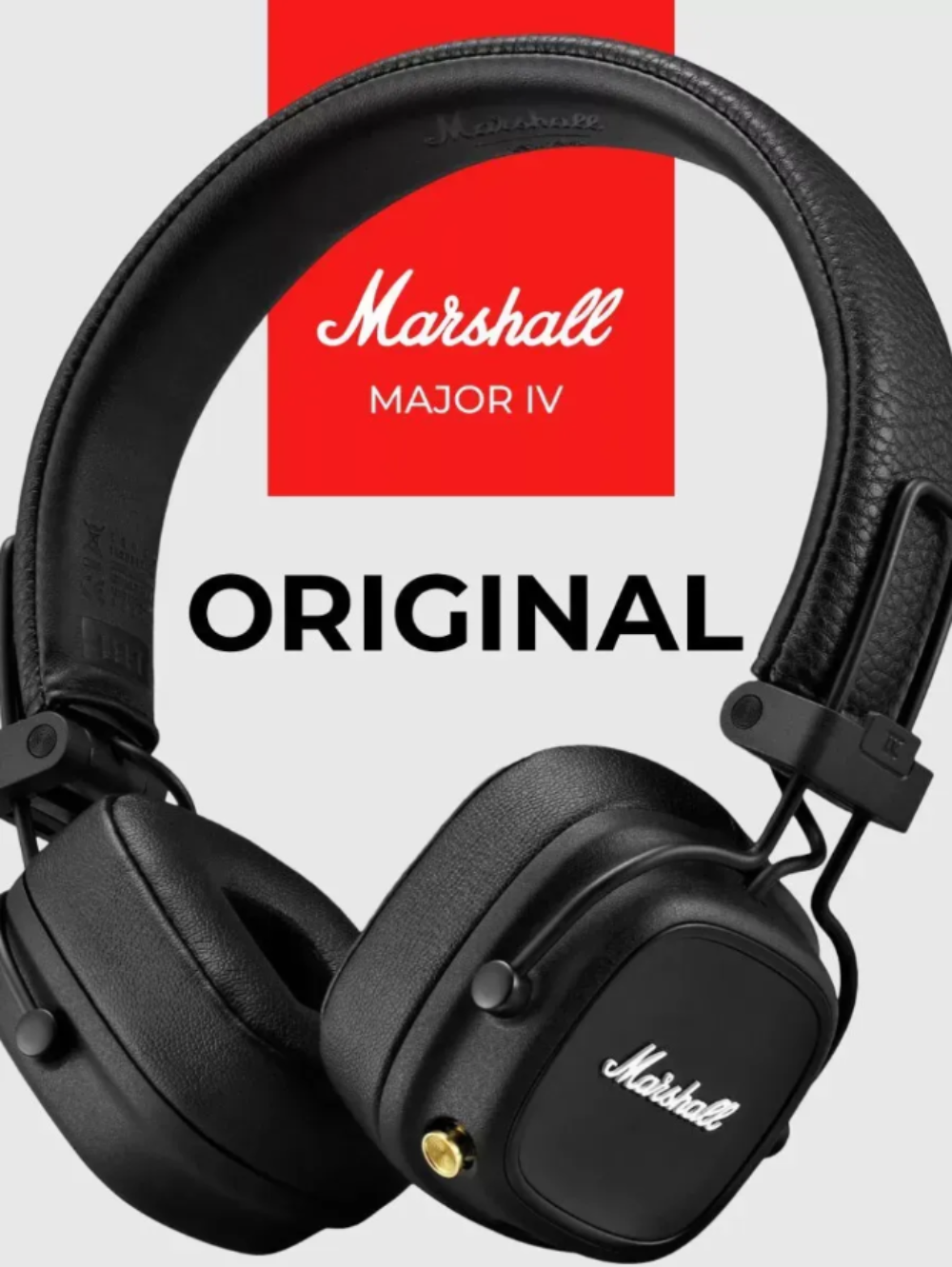 Беспроводные наушники Marshall Major IV - 4 Black, Bluetooth, 3.5 мм/USB Type-C, черный