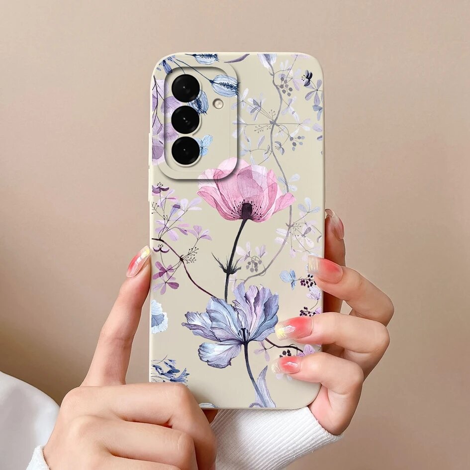 Чехол Samsung A56 5G, TYW235, цветочный дизайн