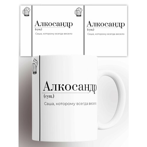 фото Кружка именная (сущ) александр алкосандр 330 мл