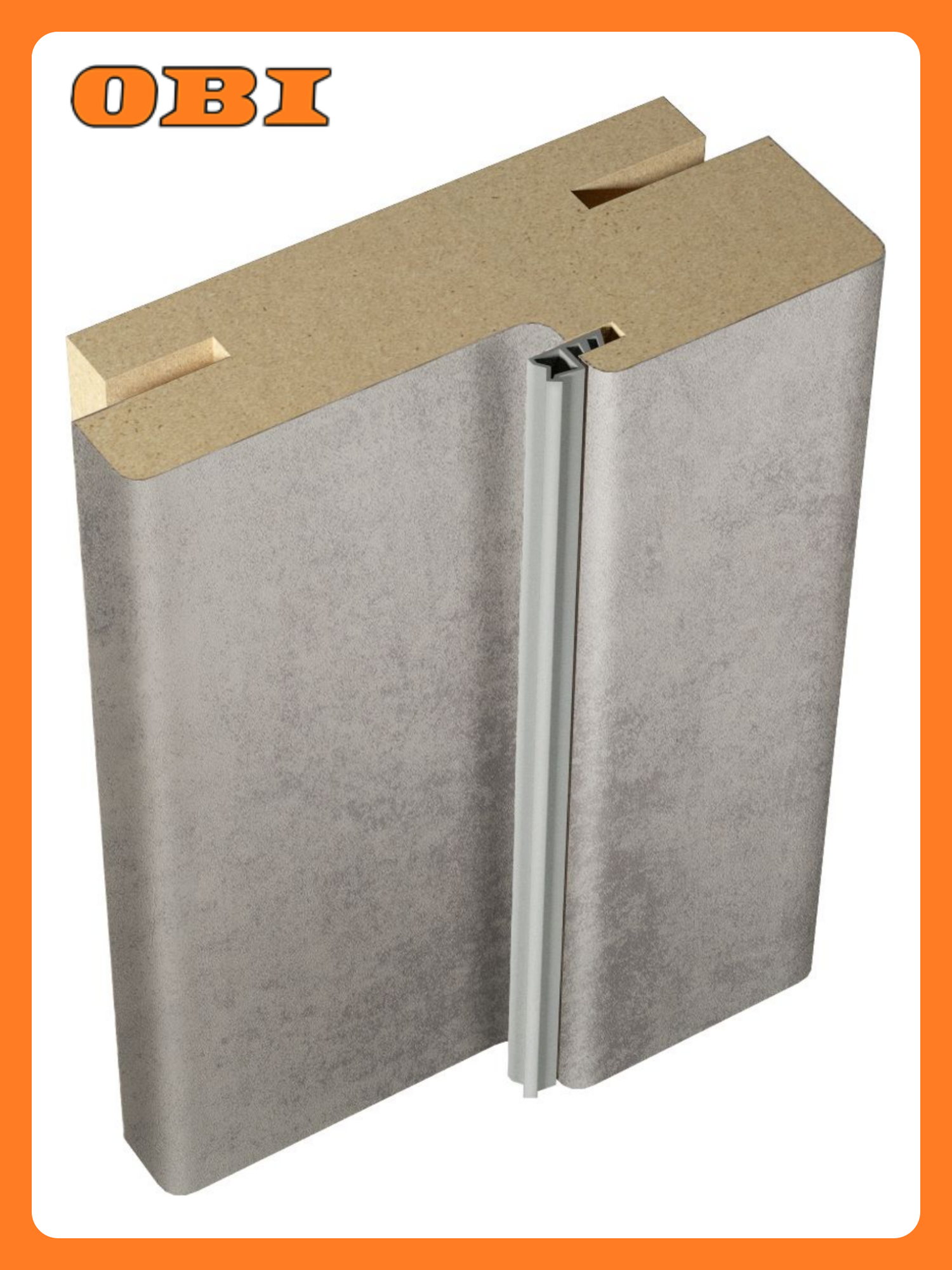 Дверная коробка Невада телескопическая Бетон светлый 38х2100 мм 25 шт