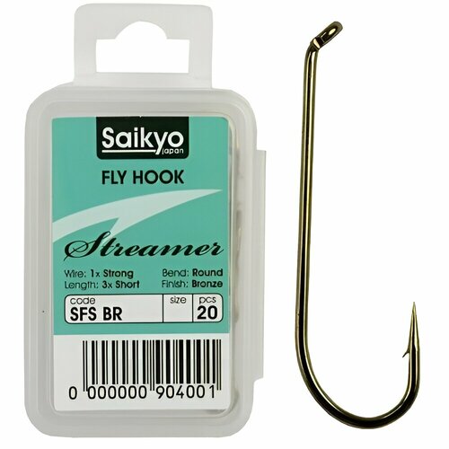Крючки для рыбалки одинарные Saikyo KH-71472 Streamer BR №02 ( упк. по 20шт.)