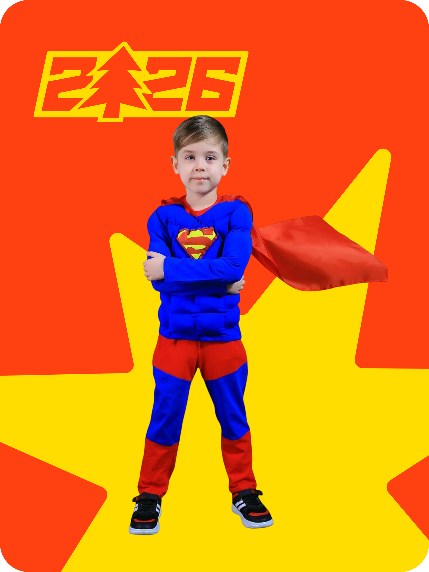 Костюм Супермен UMNO Brand, карнавальный, синий, для мальчиков