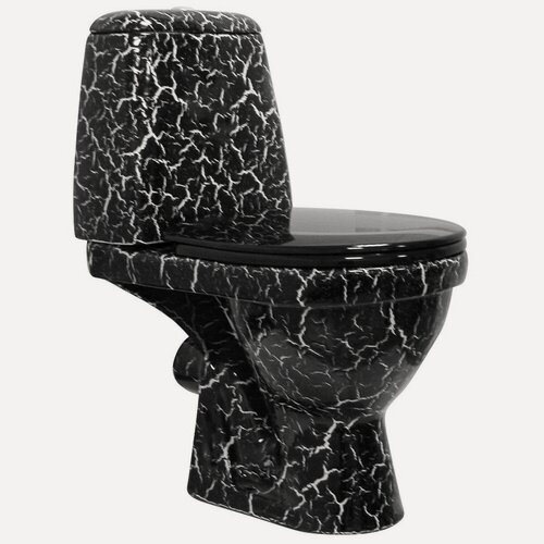 Изображение товара Унитаз Rosa Премьер чёрный кракелюр