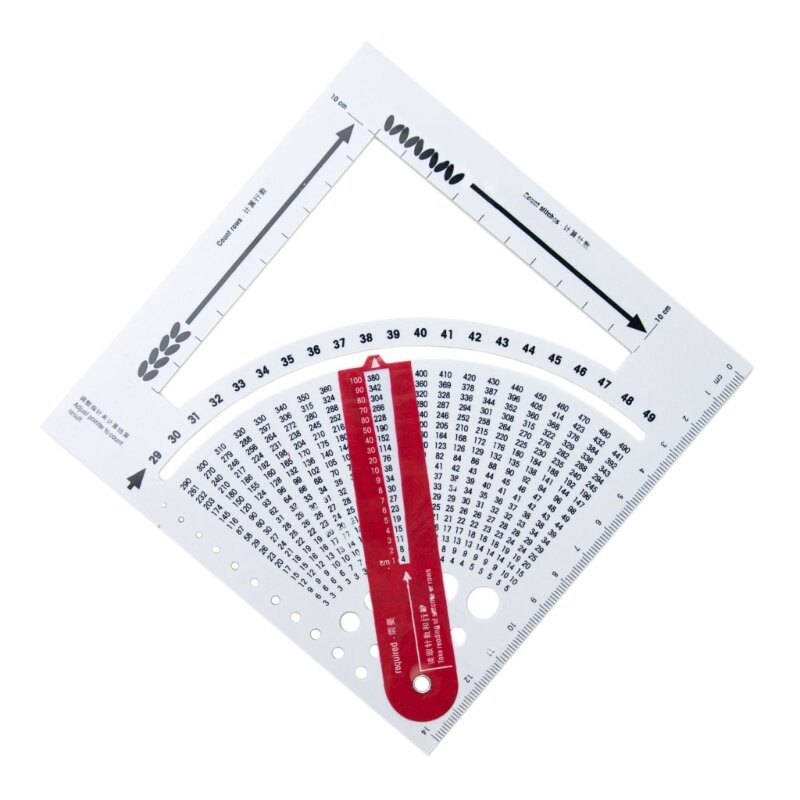 Knitting Gauge Converter Stitches Calculator Counter Ruler Sewing Guide Needle Set
