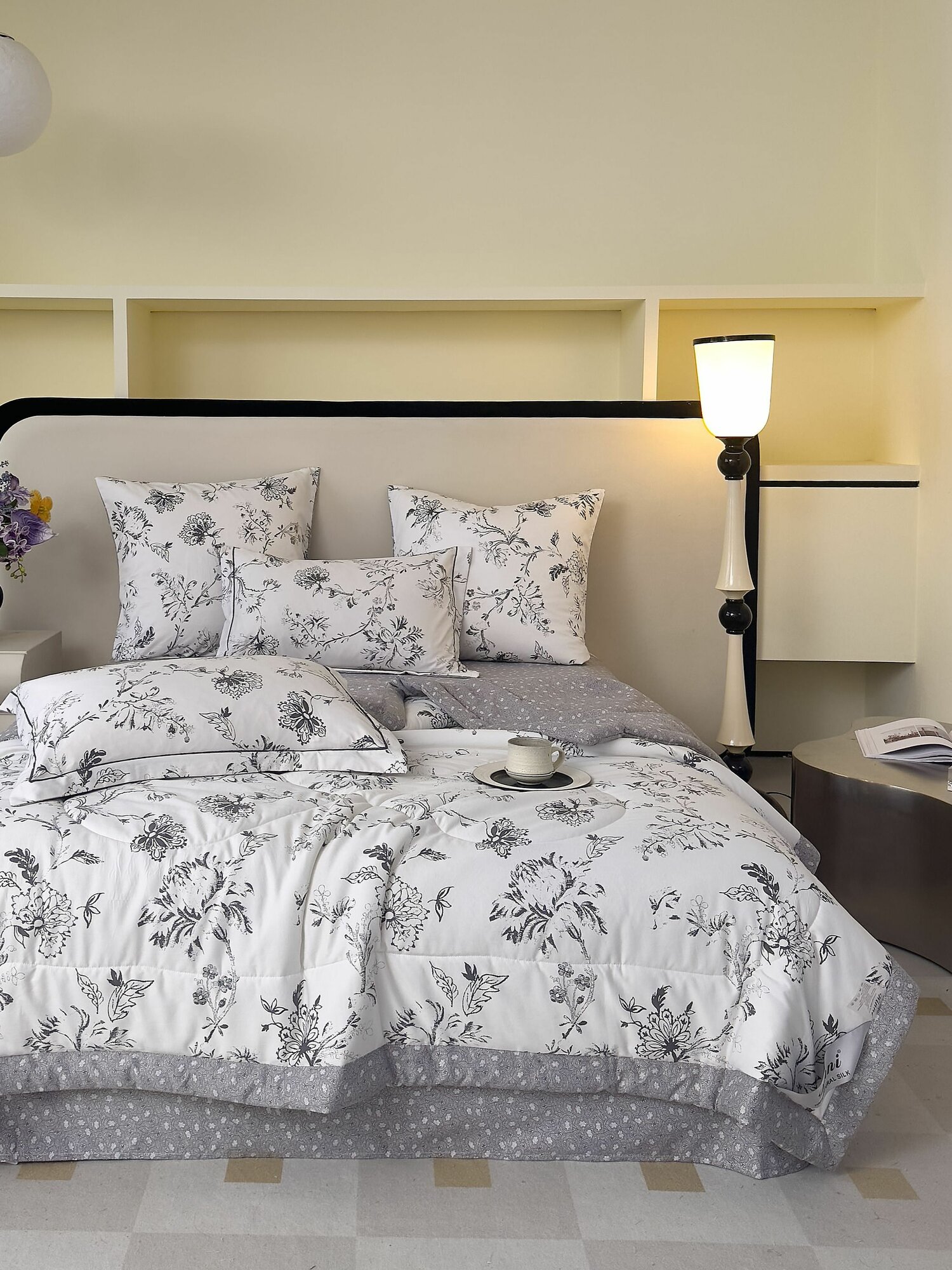 Постельное белье с одеялом евро, простынь 220х240 Египетский хлопок Winni Win-8