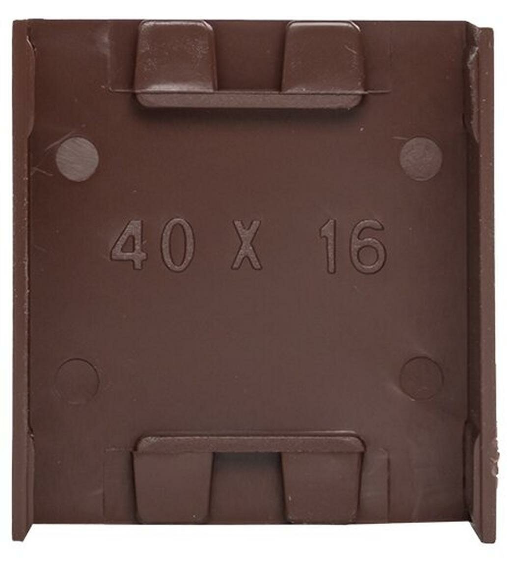 Соединение/накладка на стык для настенного кабель-канала EKF PROxima cond-40-16x4 4 шт. темное дерево — фото 1