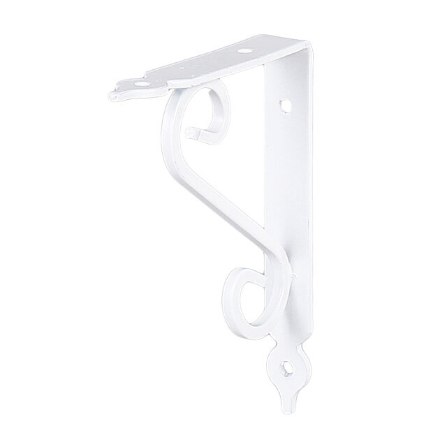 Кронштейн для полки, декоративный, стальной, 140x190мм, белый, 2 шт. — фото 1