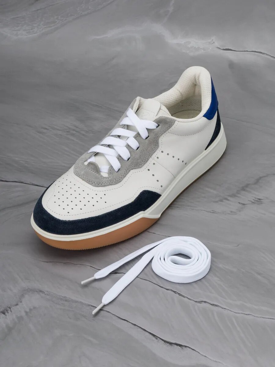 Шнурки для обуви плоские, спортивные, цвет белый, 110 см, 2 штуки