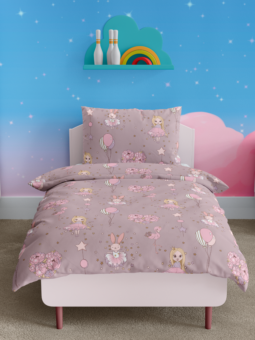 Детское постельное белье, 1.5 спальный размер, 100% хлопок — фото 1