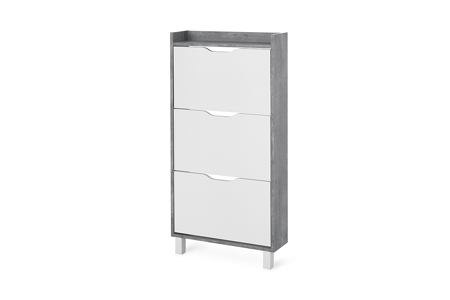 Шкаф обувной Hoff Дельта 60х125х17 см ЛДСП цвет белый / бетон