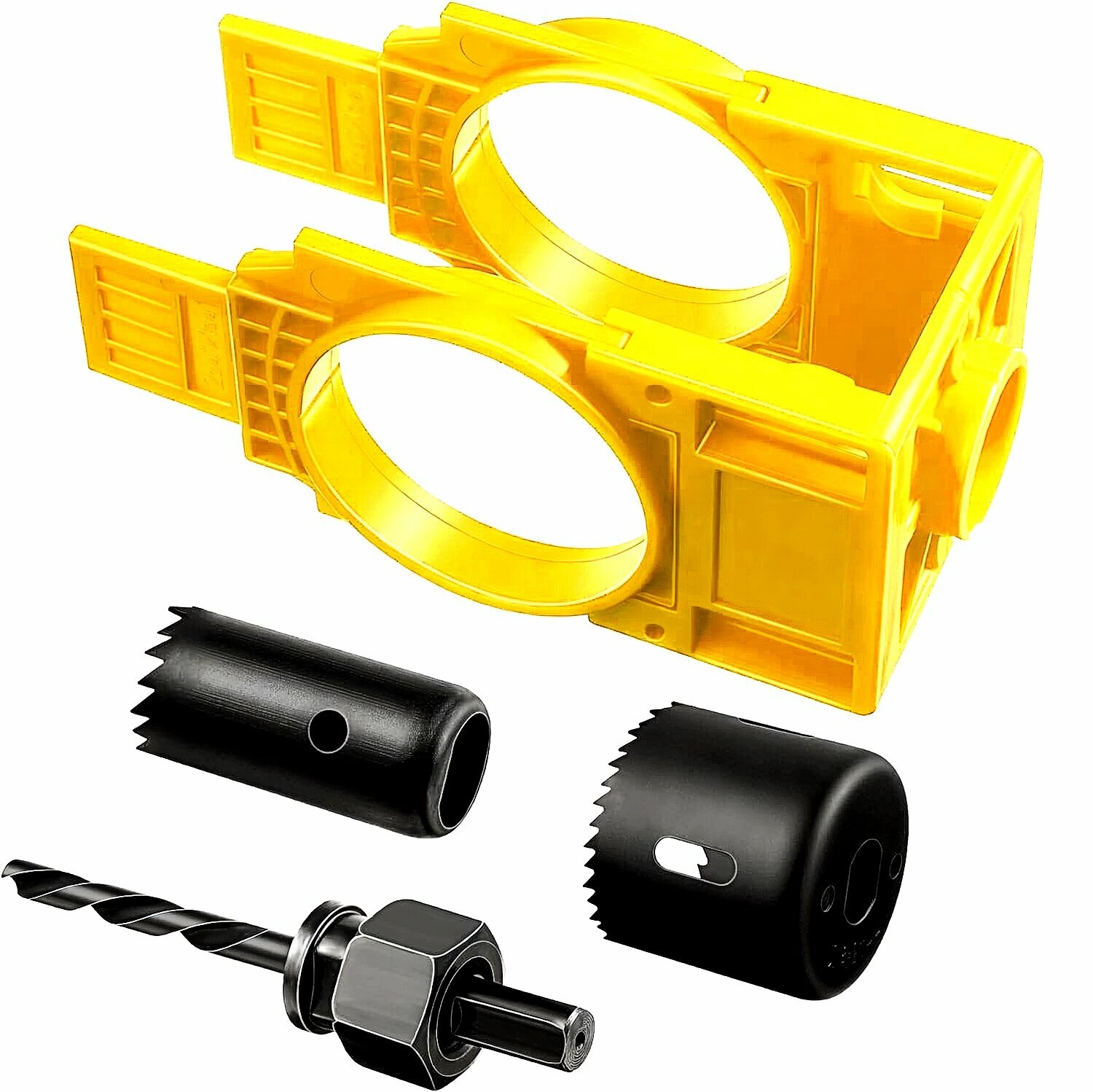 Шаблон для врезки дверных замков и ручек с набором коронок 25 и 54 мм