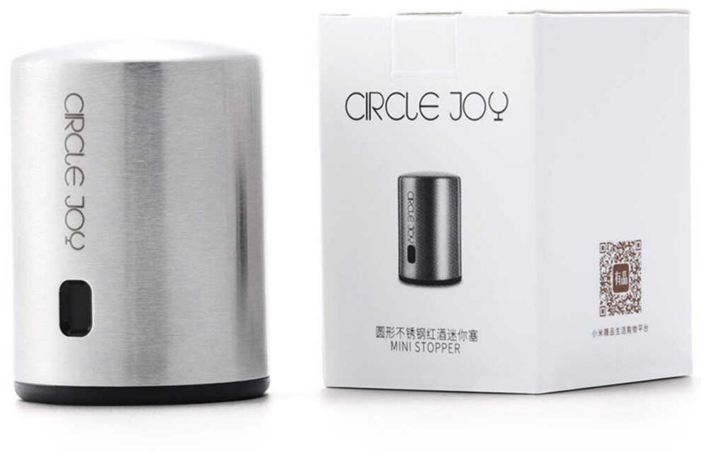 Картинки Пробка для вина Xiaomi Circle Joy Stainless Steel Vacuum Memory Wine Stopper CJ-JS01 (серебро)