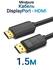 Кабель Mindpure DisplayPort (M) - HDMI (M) 4k AD029 1.5м Черный
