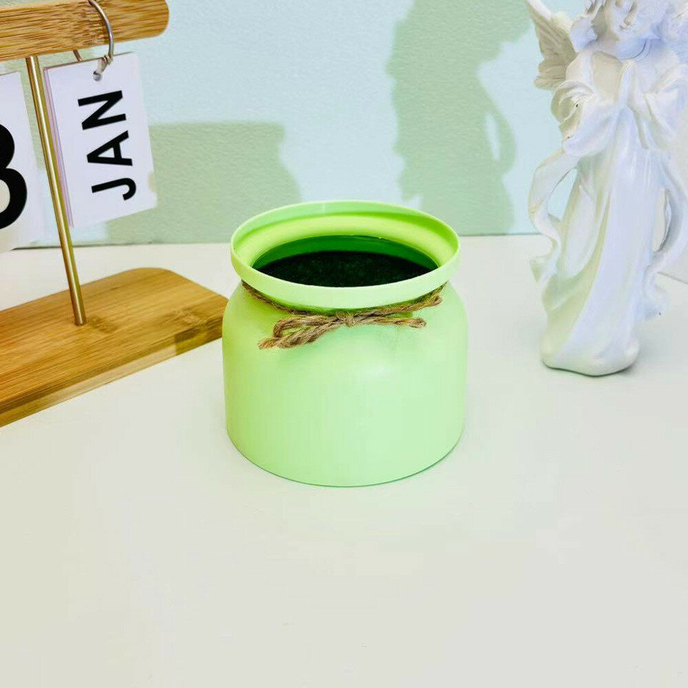 Пластиковая окантовка бабочка бант цветок горшок с макароновыми цветами для свадебного отеля декор растения зеленый
