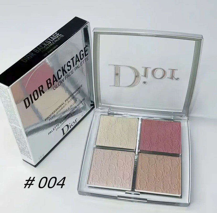 Dior Палетка хайлайтеров и румян Backstage Glow Face Palette, N 004 Rose Gold