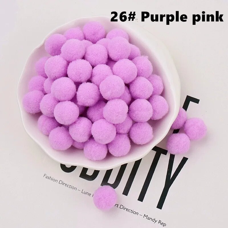Набор мини-помпонов Makaron из мягкого полиэстера для декора и творчества диаметр 8/10/15/20/25/30 мм разноцветные аксессуары для рукоделия