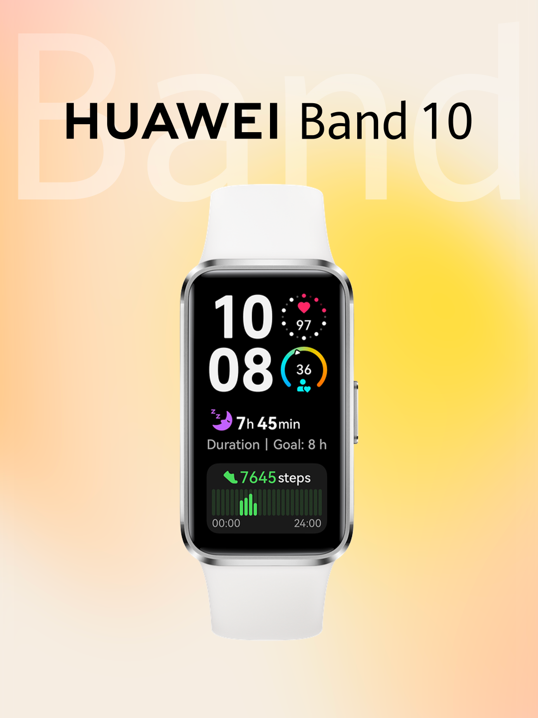 Huawei Band 10 Матовый Белый – современный фитнес-браслет для здорового образа жизни