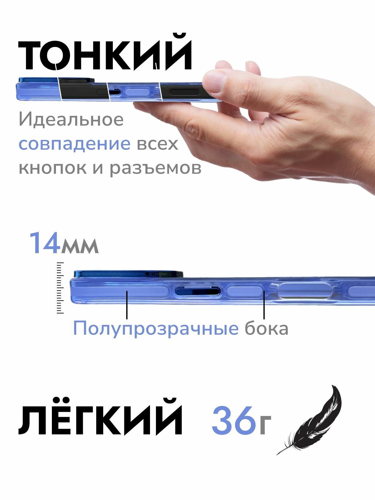 Чехол для iPhone (айфон) 16 с MagSafe противоударный, с металлической вставкой, синий — фото 1