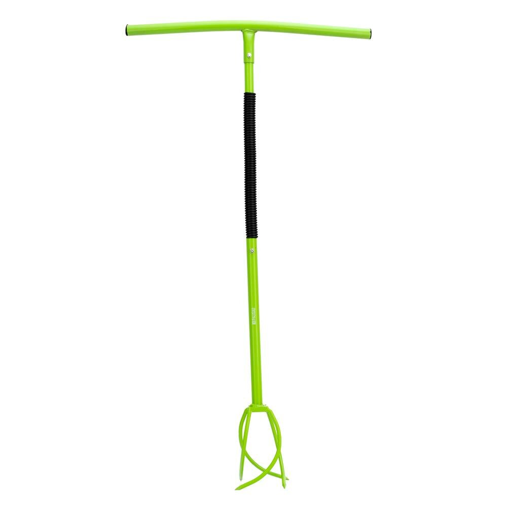 Культиватор ручной без регулировки высоты Т-образный для аэрации 88 см сталь зеленый