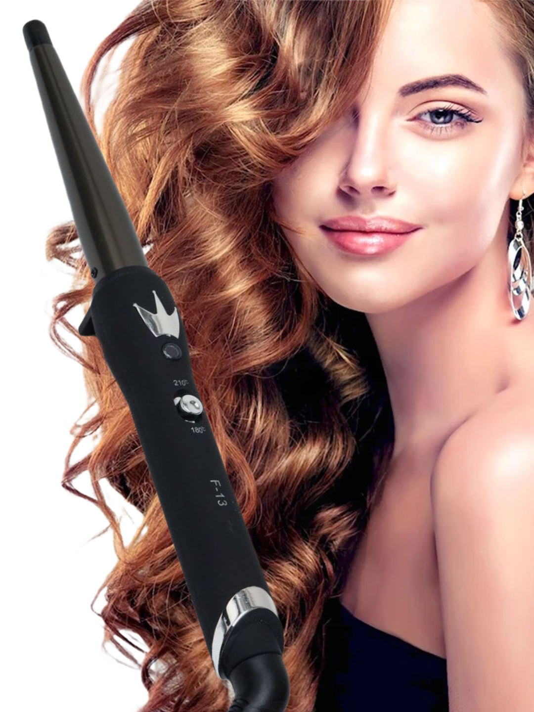 Электрическая плойка для волос JUNMA13 для всех типов волос, конические и вьющиеся, отличный подарок для девочек — фото 1