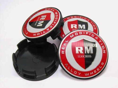 Изображение товара Колпачки, заглушки на литые диски СКАД RM Team Rims 56/51/12 мм, комплект 4 шт.