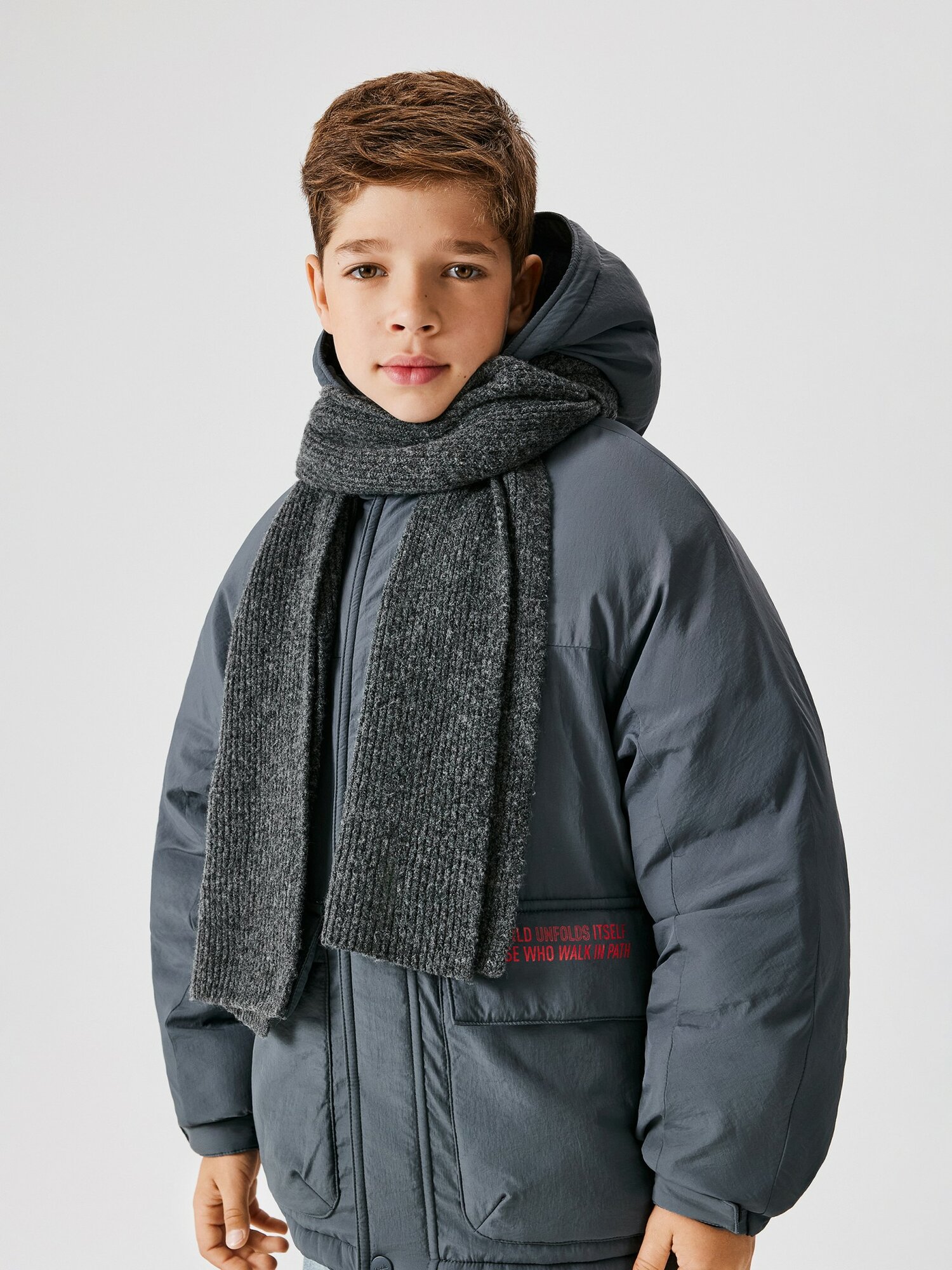 Шарф Acoola для мальчиков one size темно-серый