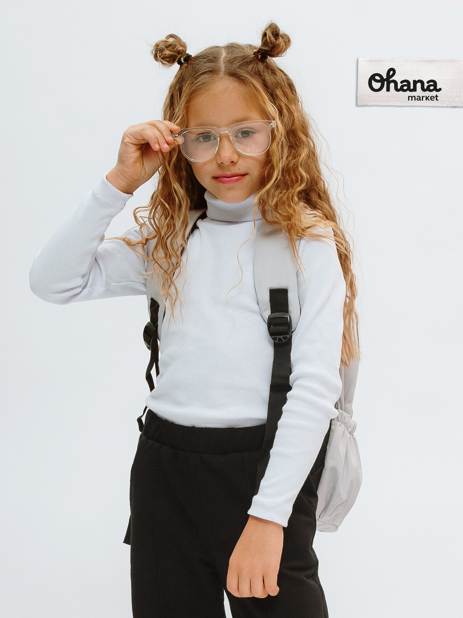 Водолазка Ohana kids школьная, размер 152, белый