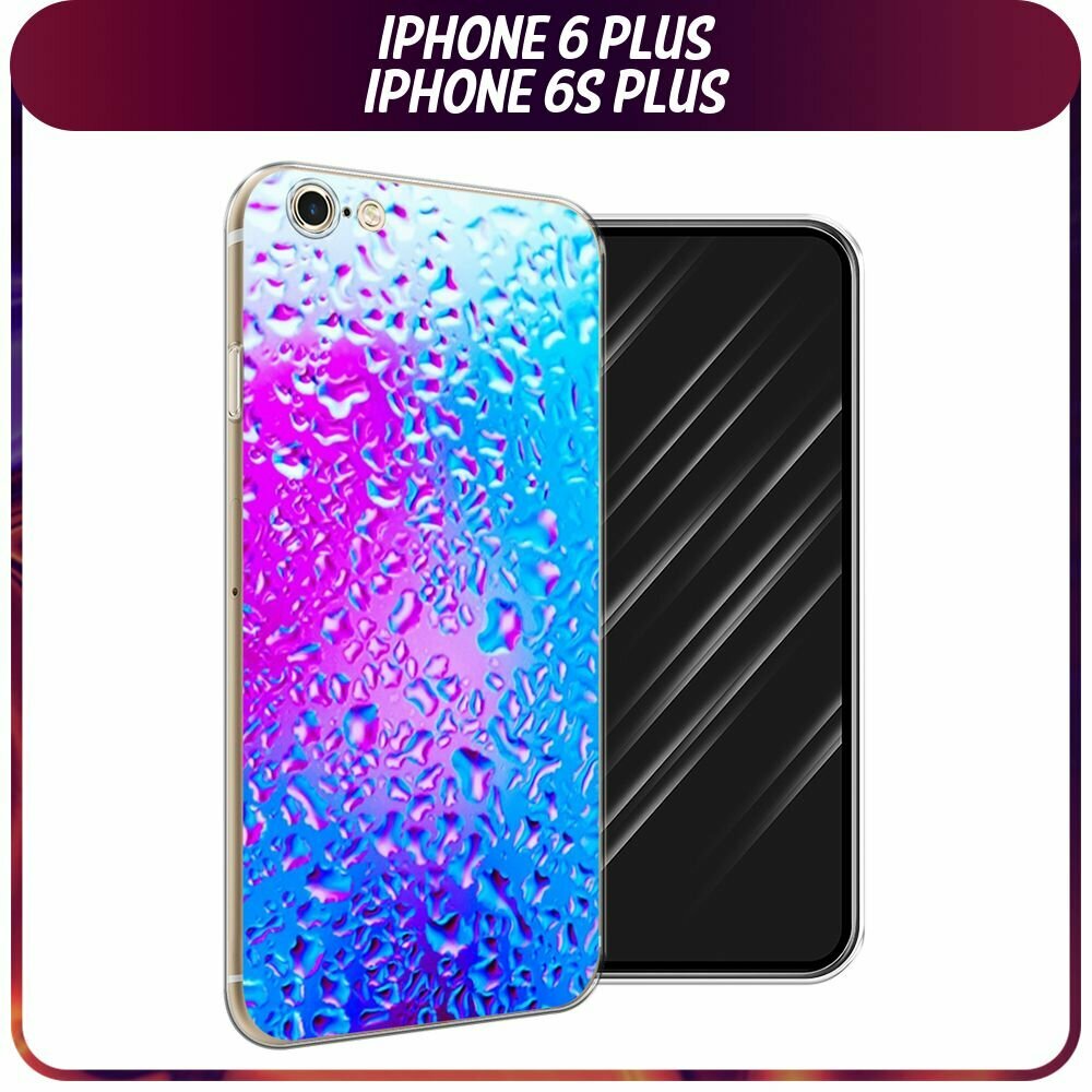 Чехол на Apple iPhone 6 Plus/6S Plus / Айфон 6 Плюс/Айфон 6С Плюс с принтом "Капли на стекле"
