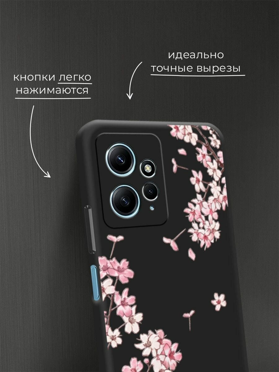 Чехол на Xiaomi Redmi Note 12 4G / Редми Нот 12 4G с принтом "Ветви сакуры 5" — фото 1