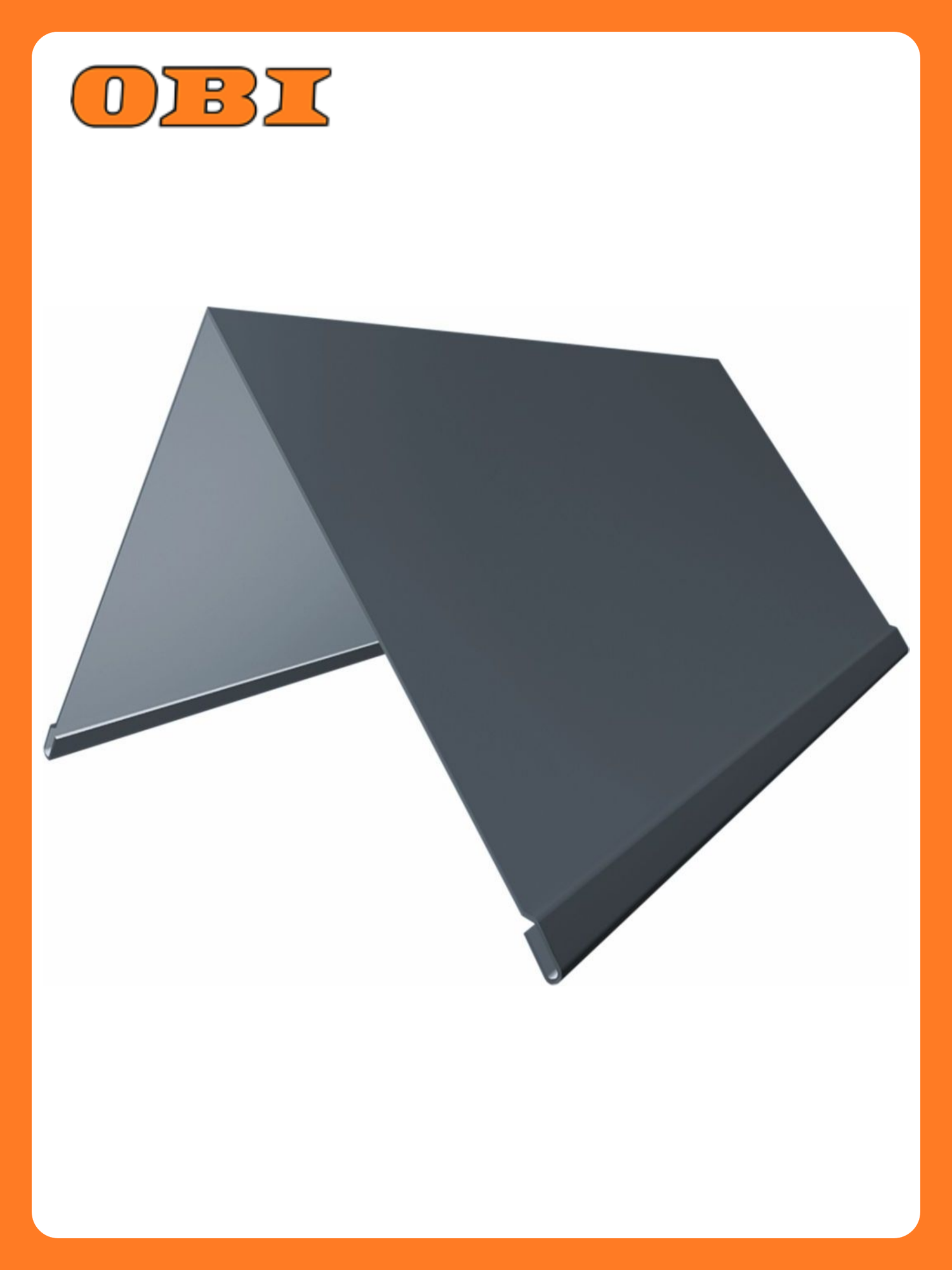 Конек простой кровельный 200х2000 RAL7024 графит металл