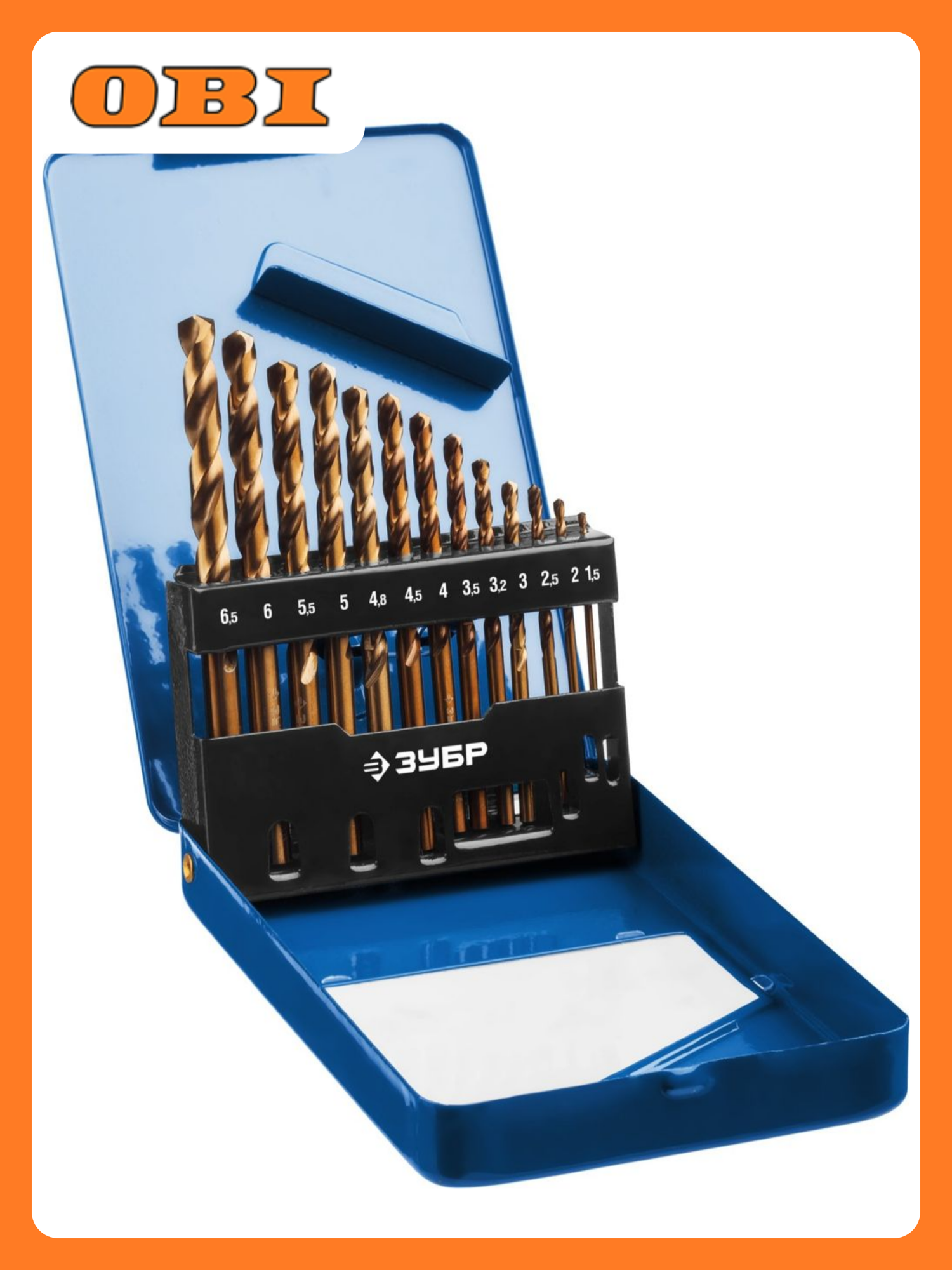 Набор сверл ЗУБР 29626-H13 по металлу HSS 1.5-6.5мм 13шт