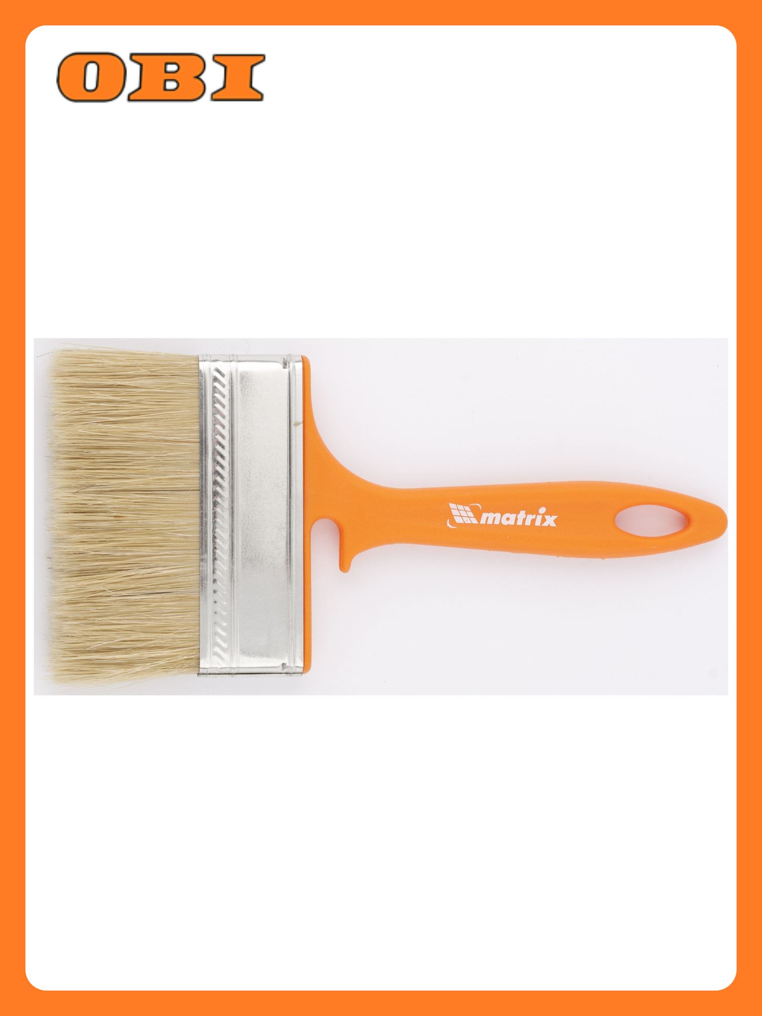 Кисть флейцевая для фасадных работ Matrix натуральная щетина 100х12 мм