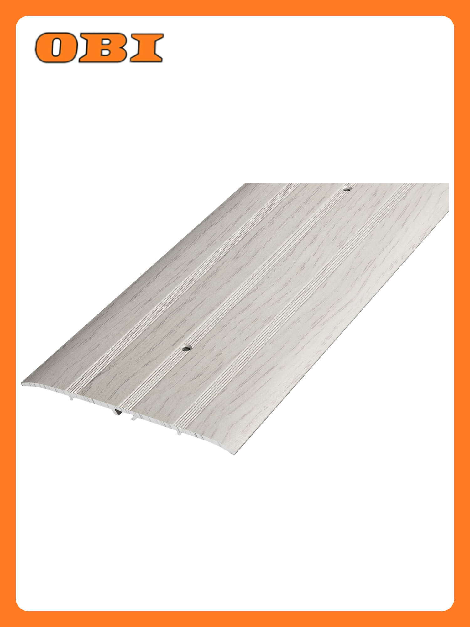 Порог одноуровневый лука ПС 05 Дуб Арктик алюминий 900х100 мм