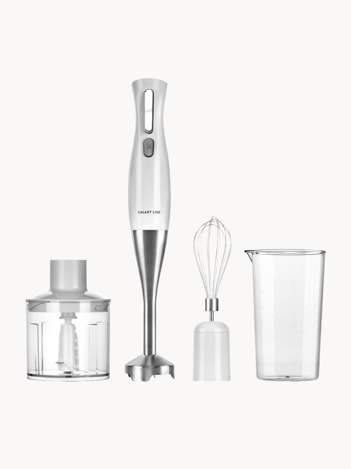 Блендерный набор GALAXY LINE GL 2164, 1200Вт, плавная регулировка, белый