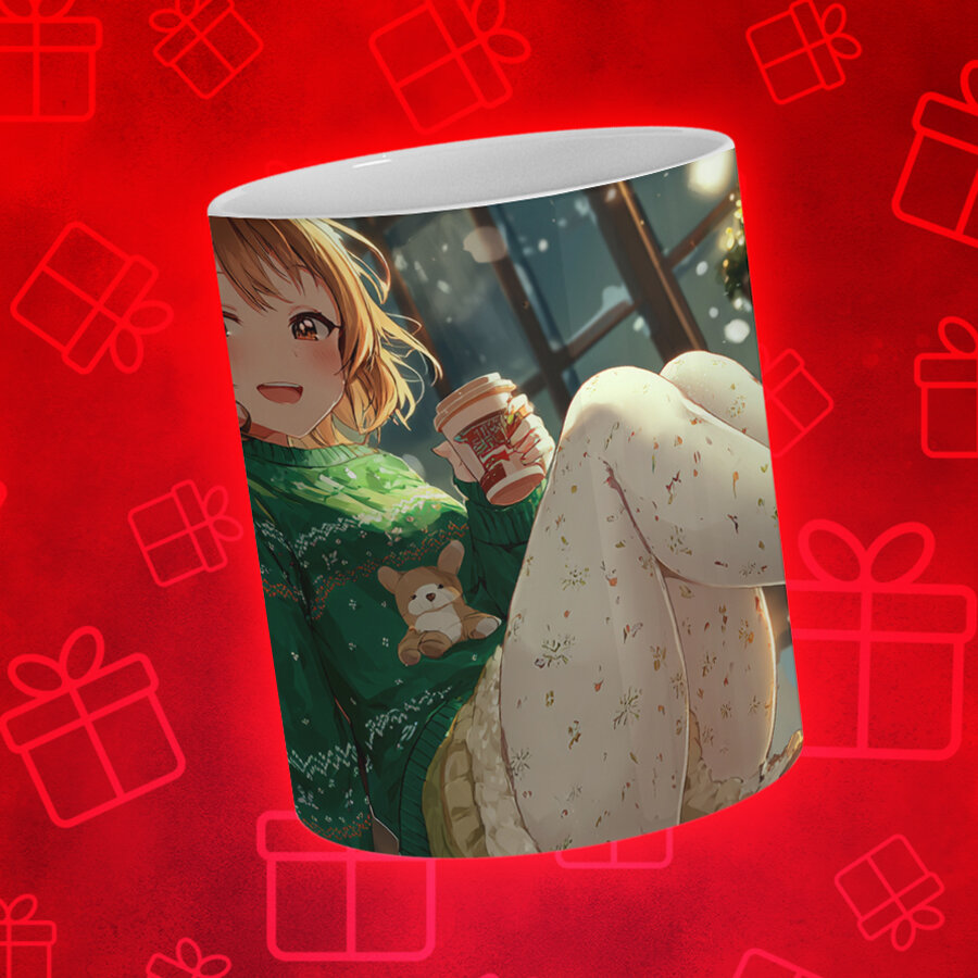 Кружка Аниме, керамическая, яркий принт, для поклонников аниме — фото 1