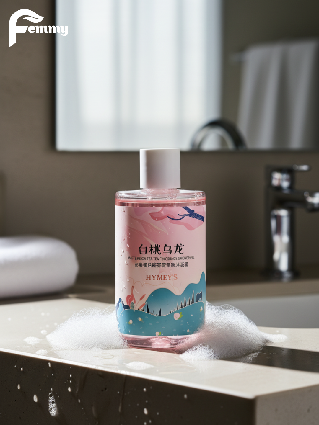 Гель для душа увлажняющий с ароматом персика парфюмированный, 250мл — фото 1