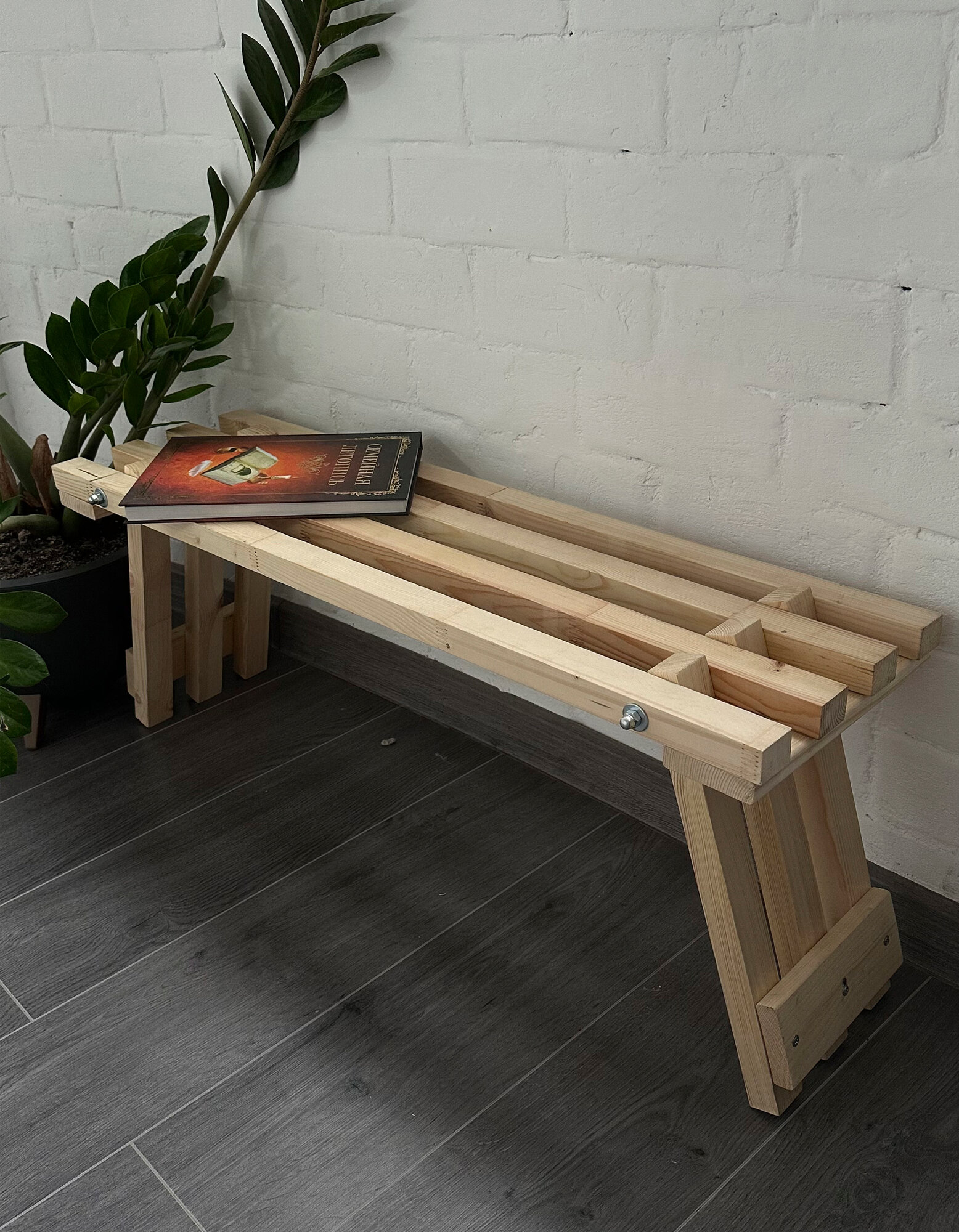 Скамейка Урбан Мебель складная деревянная цвет натуральный 100x40x29 см