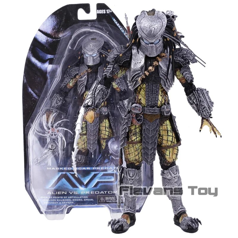 NECA PREDATOR шрам в маске коллекционная фигурка  Masked Scar  Унисекс