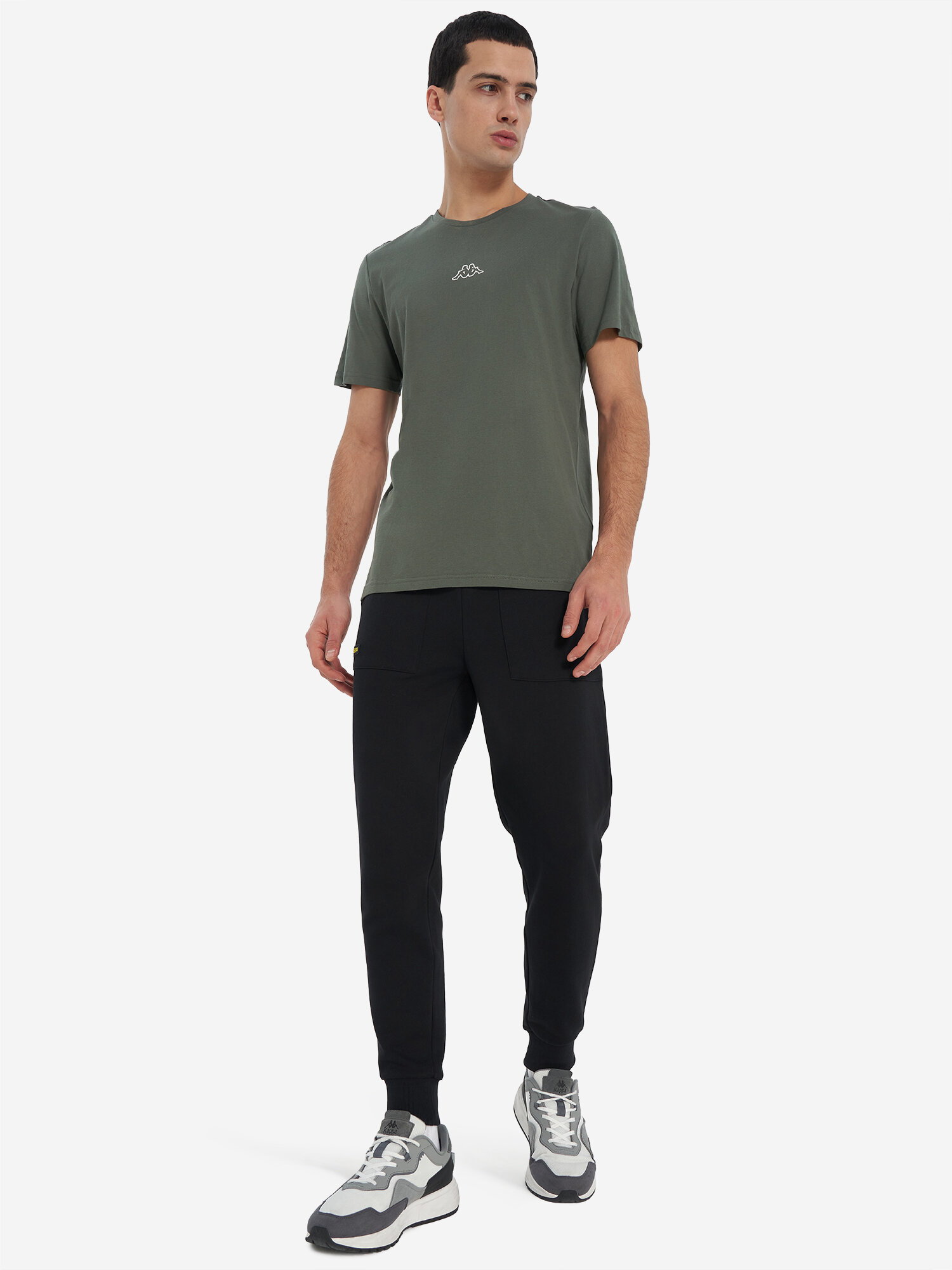 Футболка Kappa, размер 46, темно-зеленый — фото 1