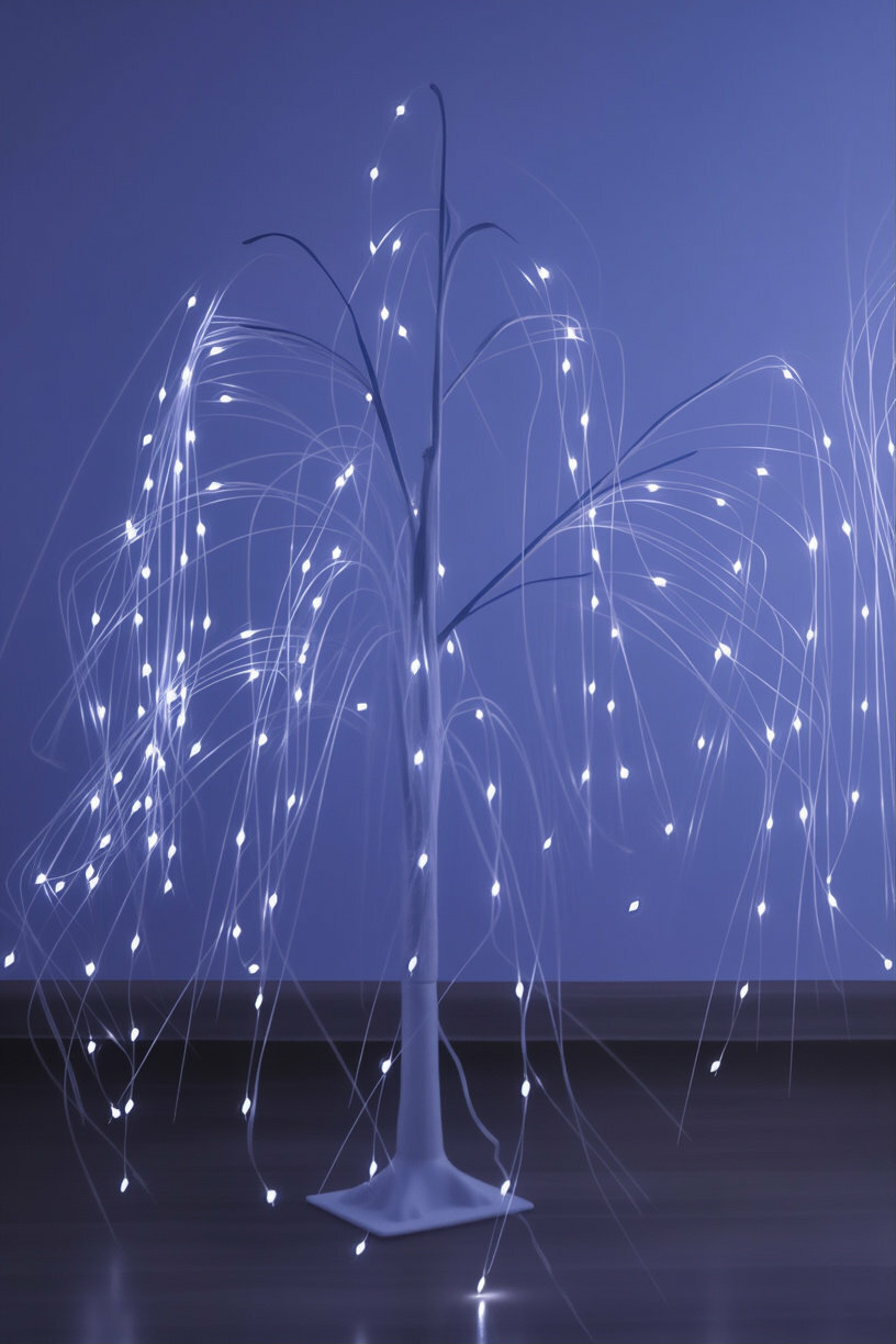 Декоративное светящееся дерево корелья 140 холодных белых микро LED-огней 120 см уличное Winter Deco 4070704