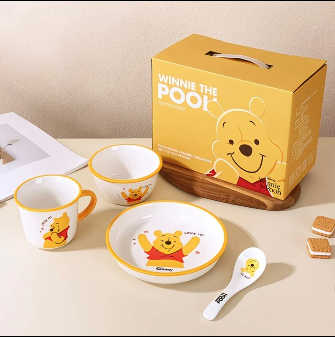 Набор детской посуды Disney, керамика, подарочная упаковка (разные персонажи)