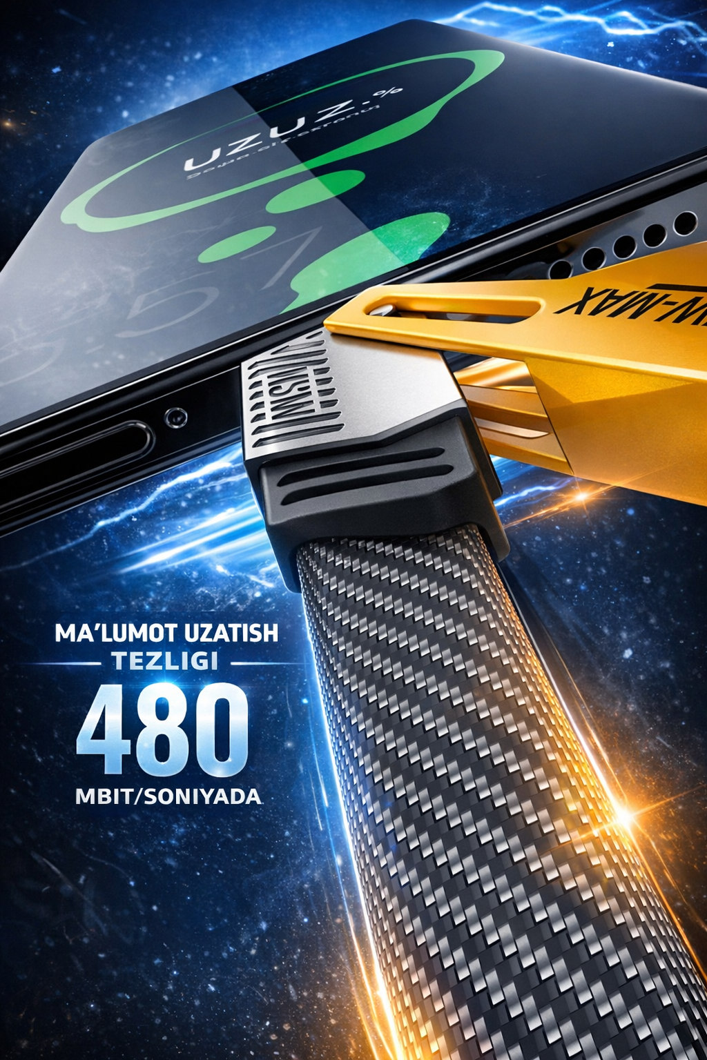 Кабель 4 в 1, для iPhone 4, Redmi, Samsung, Type C, Lightning, Type C to Type C — фото 1