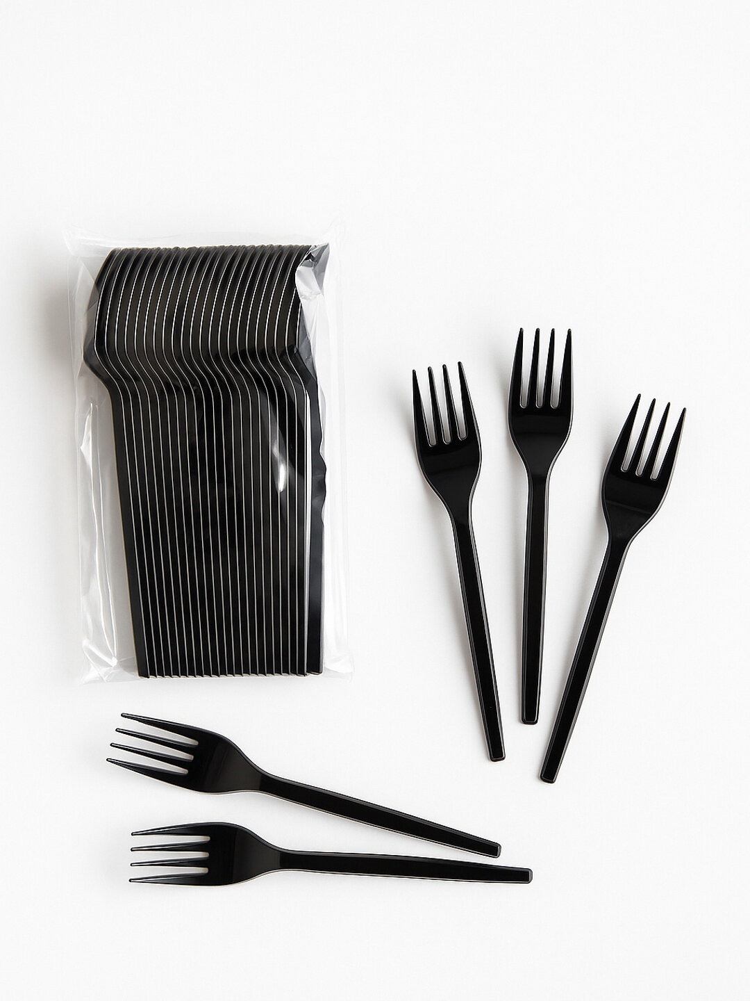 Вилки одноразовые пластиковые для горячих и холодных блюд, 100штук