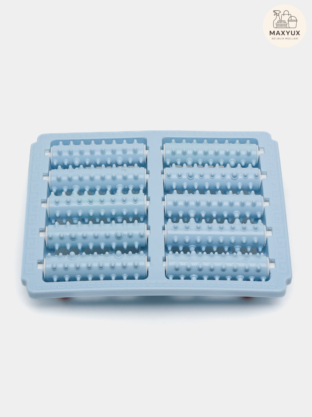 Массажный ролик для стоп, расслабляющий массажер "Счёты" пластик - Небесно-голубой