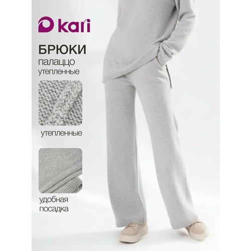 фото Брюки классические kari весна-лето 2026, размер m, серый