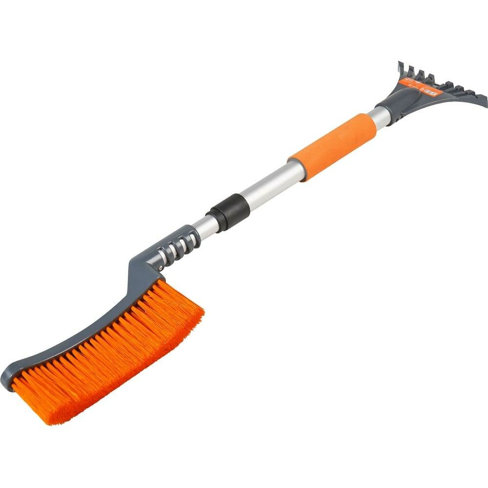 Щетка от снега и льда с телескоп. рукояткой и мягкой щетиной Airline Волна + скребок (70-100см) ABRN019