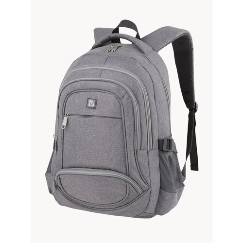 Рюкзак / портфель мужской, школьный, подростковый для учебы, спорта, городской Brauberg универсальный, 3 отделения, светло-серый, 46х31х18 см, 270762