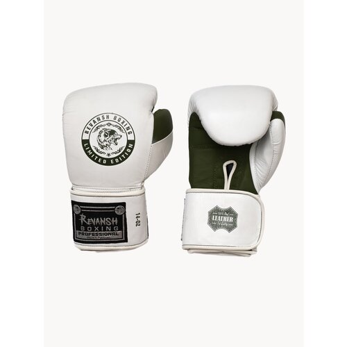 Перчатки из натуральной кожи с нашивкой, REVANSH PRO WHITE KHAKI, арт. RG-WHITEKHAKI-L16