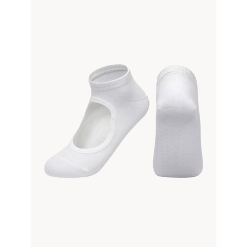 Носки противоскользящие для йоги фитнеса и пилатеса. Белые